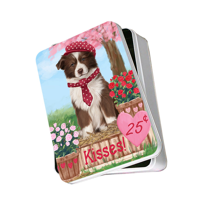 Rosie 25 Cent Kisses Border Collie Dog Photo Storage Tin PITN55885
