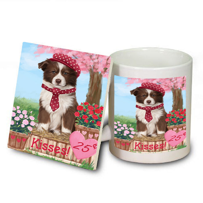 Rosie 25 Cent Kisses Border Collie Dog Mug and Coaster Set MUC55934