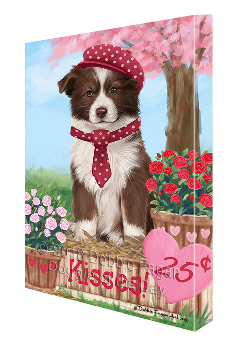 Rosie 25 Cent Kisses Border Collie Dog Canvas Print Wall Art Décor CVS125702