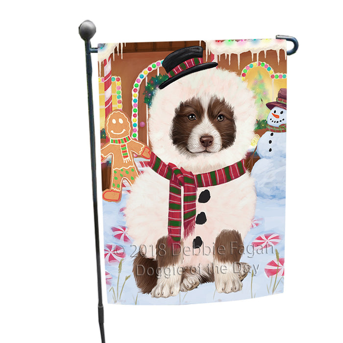Christmas Gingerbread House Candyfest Border Collie Dog Garden Flag GFLG56751