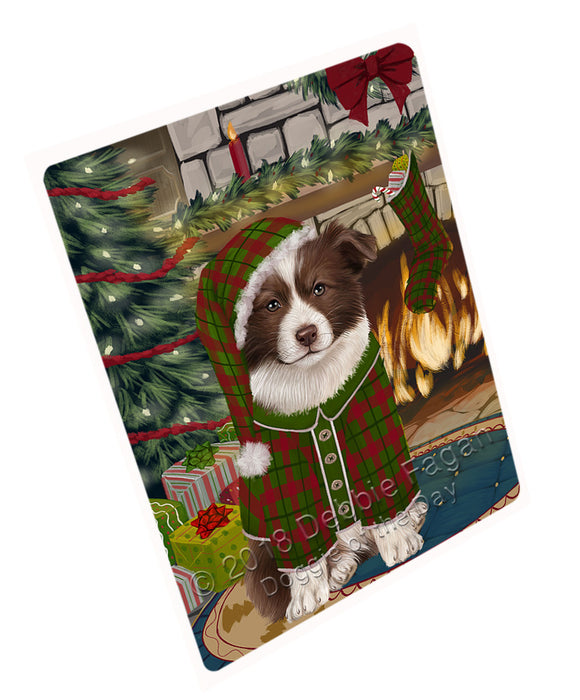 The Stocking was Hung Border Collie Dog Large Refrigerator / Dishwasher Magnet RMAG93666