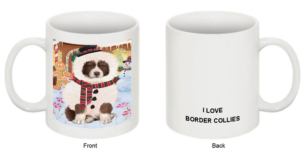 Christmas Gingerbread House Candyfest Border Collie Dog Coffee Mug MUG51601