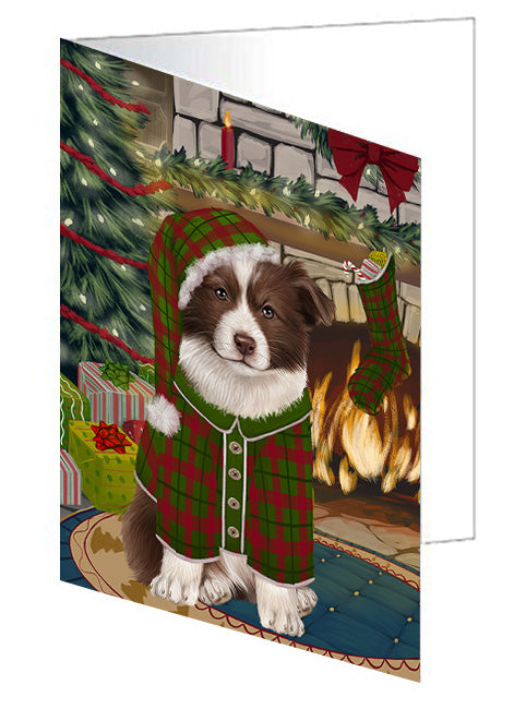 The Stocking was Hung Chow Chow Dog Handmade Artwork Assorted Pets Greeting Cards and Note Cards with Envelopes for All Occasions and Holiday Seasons GCD70349