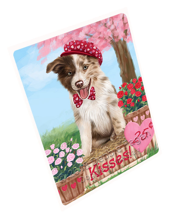 Rosie 25 Cent Kisses Border Collie Dog Large Refrigerator / Dishwasher Magnet RMAG97926