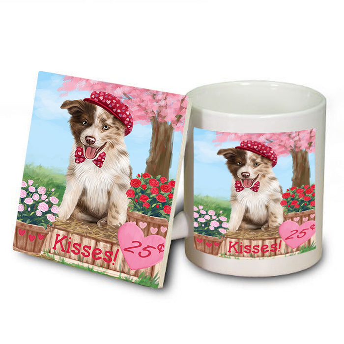 Rosie 25 Cent Kisses Border Collie Dog Mug and Coaster Set MUC55935