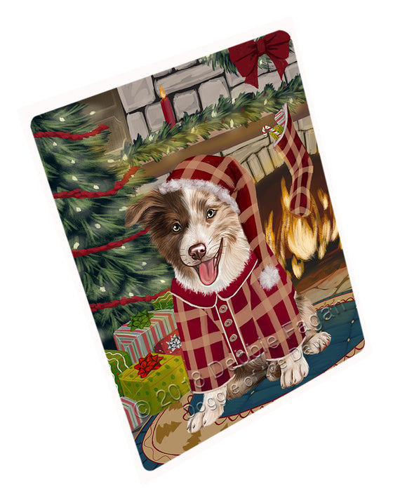 The Stocking was Hung Border Collie Dog Large Refrigerator / Dishwasher Magnet RMAG93672