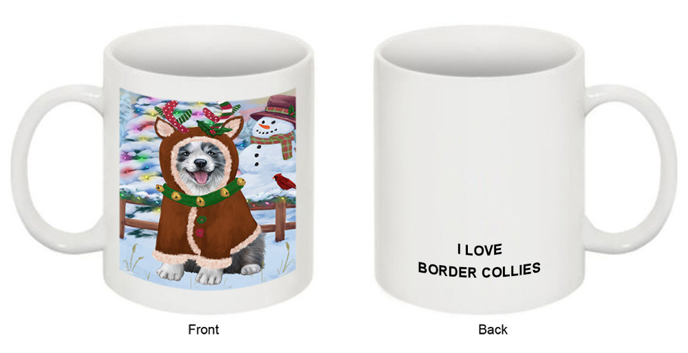 Christmas Gingerbread House Candyfest Border Collie Dog Coffee Mug MUG51602