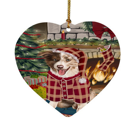 The Stocking was Hung Border Collie Dog Heart Christmas Ornament HPOR55590