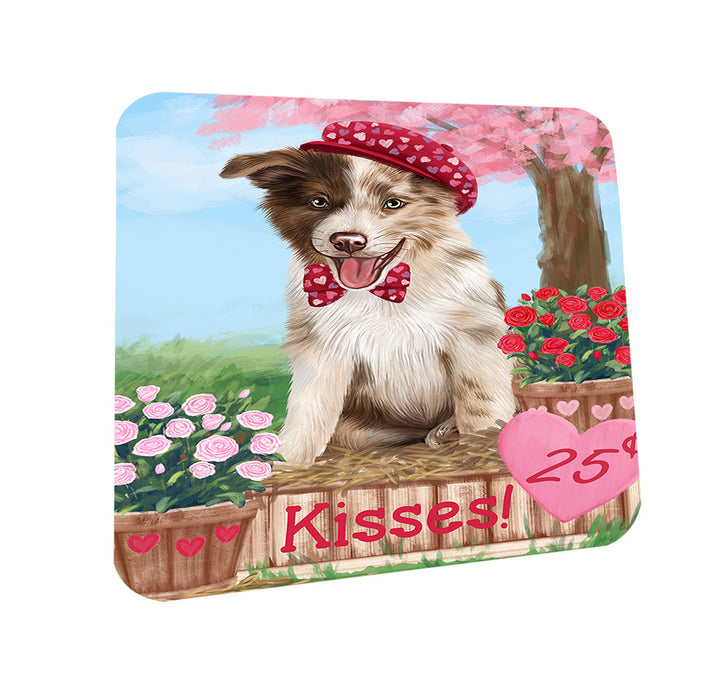 Rosie 25 Cent Kisses Border Collie Dog Coasters Set of 4 CST55901