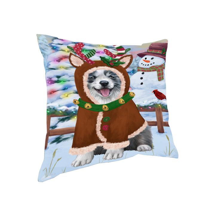 Christmas Gingerbread House Candyfest Border Collie Dog Pillow PIL79108