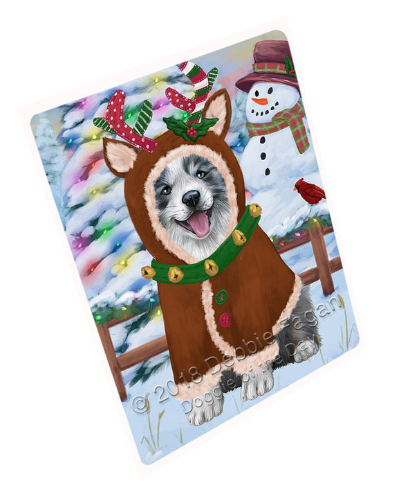 Christmas Gingerbread House Candyfest Border Collie Dog Magnet MAG73751 (Small 5.5" x 4.25")