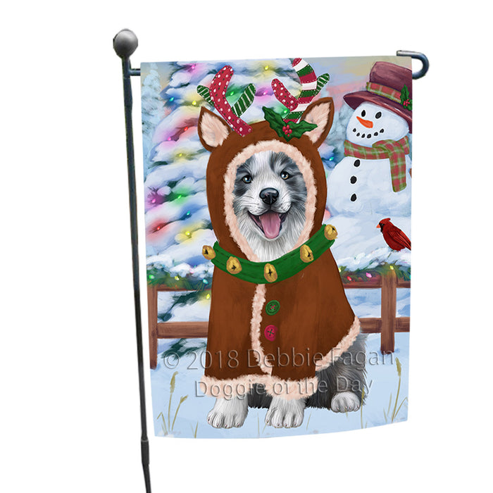Christmas Gingerbread House Candyfest Border Collie Dog Garden Flag GFLG56752