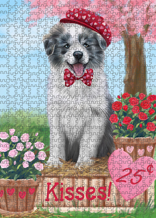 Rosie 25 Cent Kisses Border Collie Dog Puzzle with Photo Tin PUZL91980