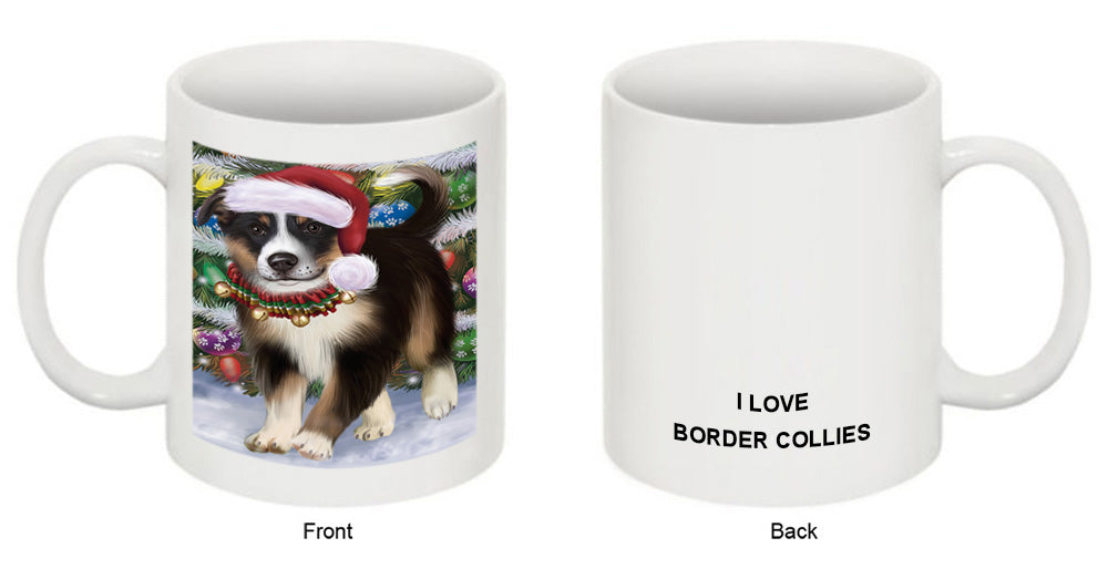 Trotting in the Snow Border Collie Dog Coffee Mug MUG50821