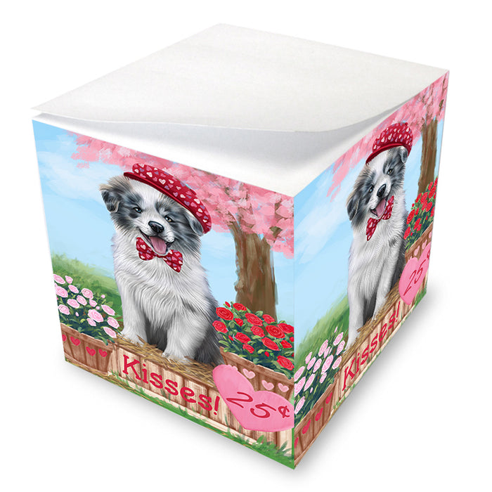 Rosie 25 Cent Kisses Border Collie Dog Note Cube NOC54016