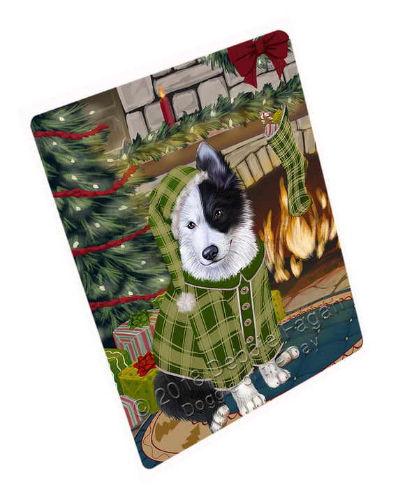 The Stocking was Hung Border Collie Dog Large Refrigerator / Dishwasher Magnet RMAG93678