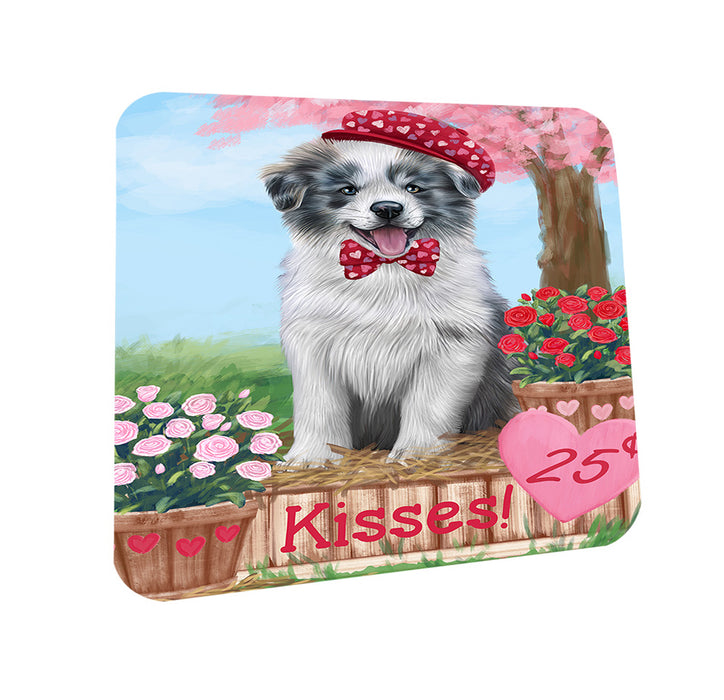 Rosie 25 Cent Kisses Border Collie Dog Coasters Set of 4 CST55902