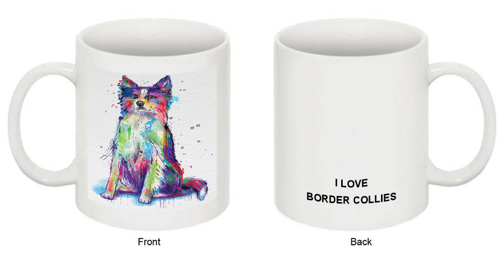 Watercolor Border Collie Dog Coffee Mug MUG52474