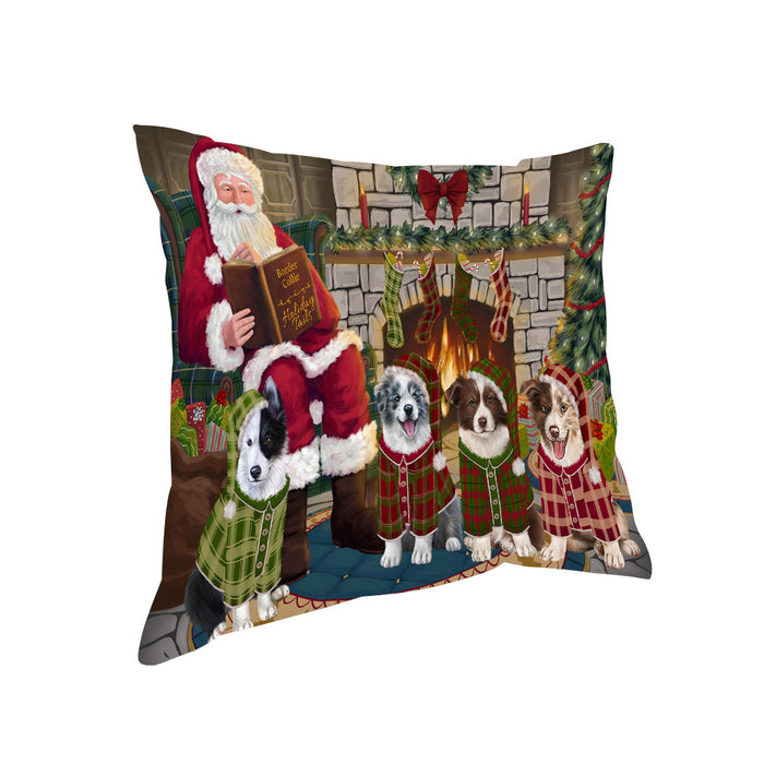 Christmas Cozy Holiday Tails Border Collies Dog Pillow PIL69352