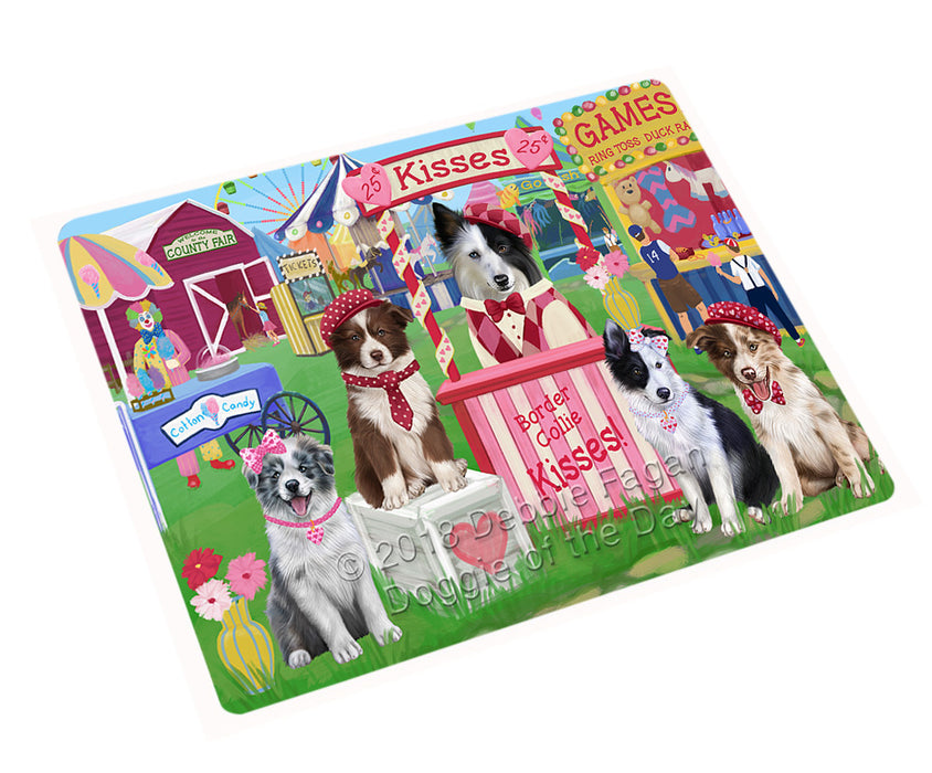 Carnival Kissing Booth Border Collies Dog Large Refrigerator / Dishwasher Magnet RMAG97650