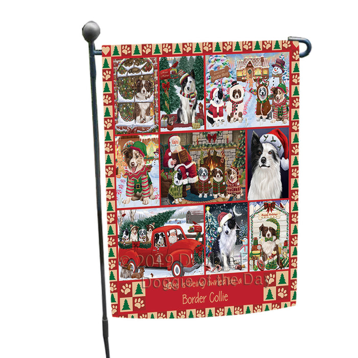 Love is Being Owned Christmas Border Collie Dogs Garden Flag GFLG65877