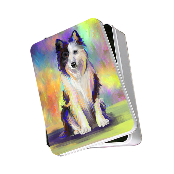 Pardise Wave Border Collie Dog Photo Storage Tin PITN53596