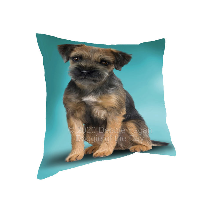Border Terrier Dog Pillow with Top Quality High-Resolution Images - Ultra Soft Pet Pillows for Sleeping - Reversible & Comfort - Ideal Gift for Dog Lover - Cushion for Sofa Couch Bed - 100% Polyester