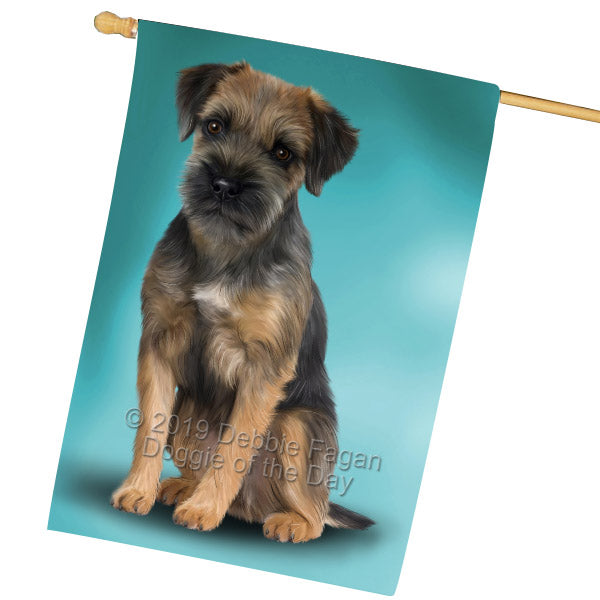 Border Terrier Dog House Flag FLG65575
