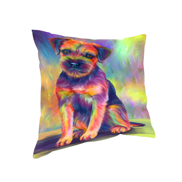 Paradise Wave Border Terrier Dog Pillow with Top Quality High-Resolution Images - Ultra Soft Pet Pillows for Sleeping - Reversible & Comfort - Ideal Gift for Dog Lover - Cushion for Sofa Couch Bed - 100% Polyester