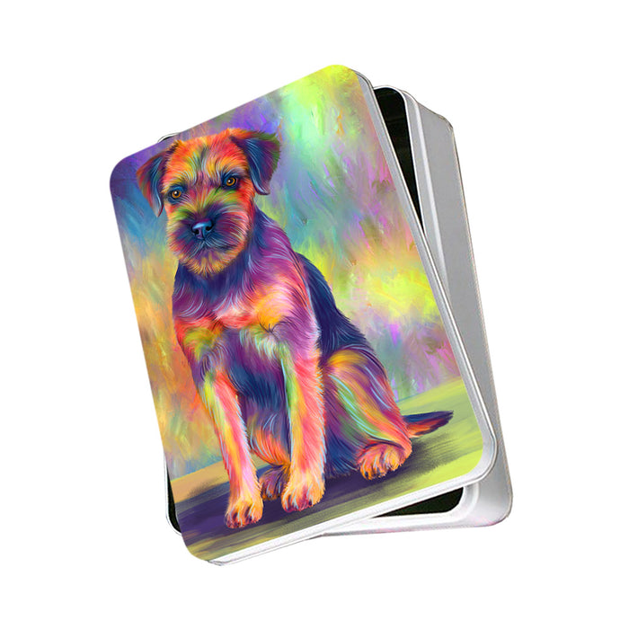 Paradise Wave Border Terrier Dog Photo Storage Tin PITN57442