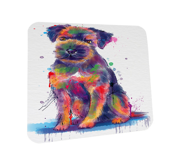 Watercolor Border Terrier Dog Coasters Set of 4 CST57499