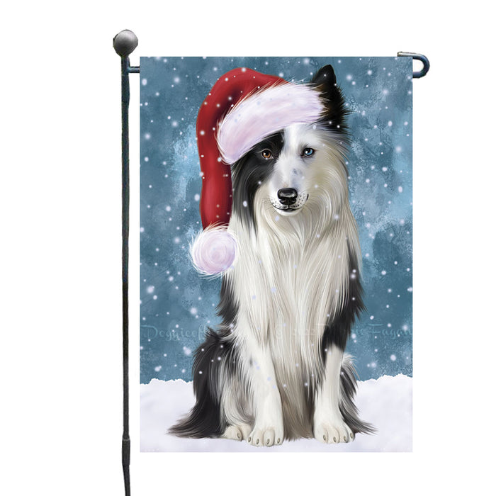 Christmas Let it Snow Border Collie Dog Garden Flags Outdoor Decor for Homes and Gardens Double Sided Garden Yard Spring Decorative Vertical Home Flags Garden Porch Lawn Flag for Decorations GFLG68780