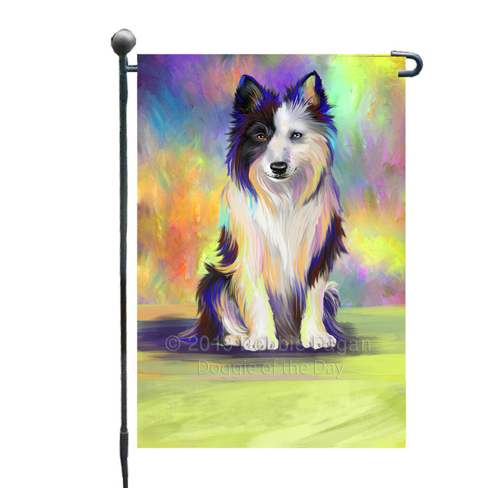 Personalized Paradise Wave Border Collie Dog Custom Garden Flags GFLG-DOTD-A60015