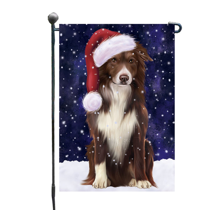 Christmas Let it Snow Border Collie Dog Garden Flags Outdoor Decor for Homes and Gardens Double Sided Garden Yard Spring Decorative Vertical Home Flags Garden Porch Lawn Flag for Decorations GFLG68781