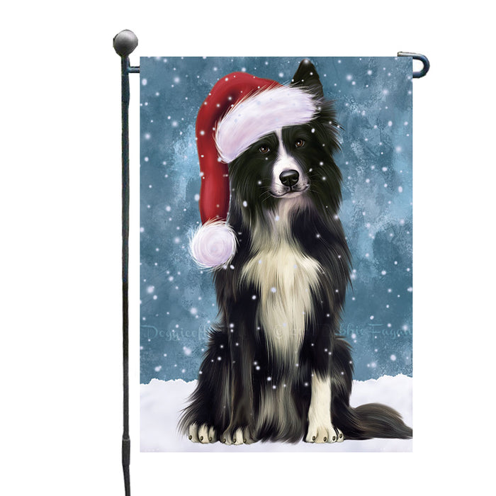 Christmas Let it Snow Border Collie Dog Garden Flags Outdoor Decor for Homes and Gardens Double Sided Garden Yard Spring Decorative Vertical Home Flags Garden Porch Lawn Flag for Decorations GFLG68782