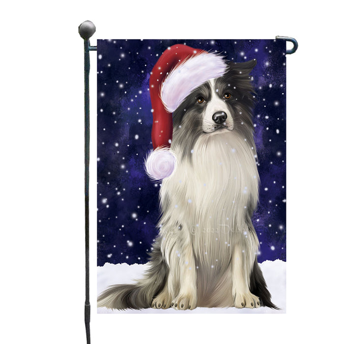 Christmas Let it Snow Border Collie Dog Garden Flags Outdoor Decor for Homes and Gardens Double Sided Garden Yard Spring Decorative Vertical Home Flags Garden Porch Lawn Flag for Decorations GFLG68783