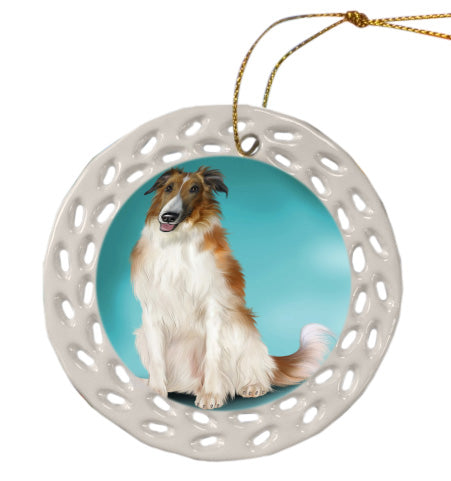 Borzoi Dog Doily Ornament DPOR59198