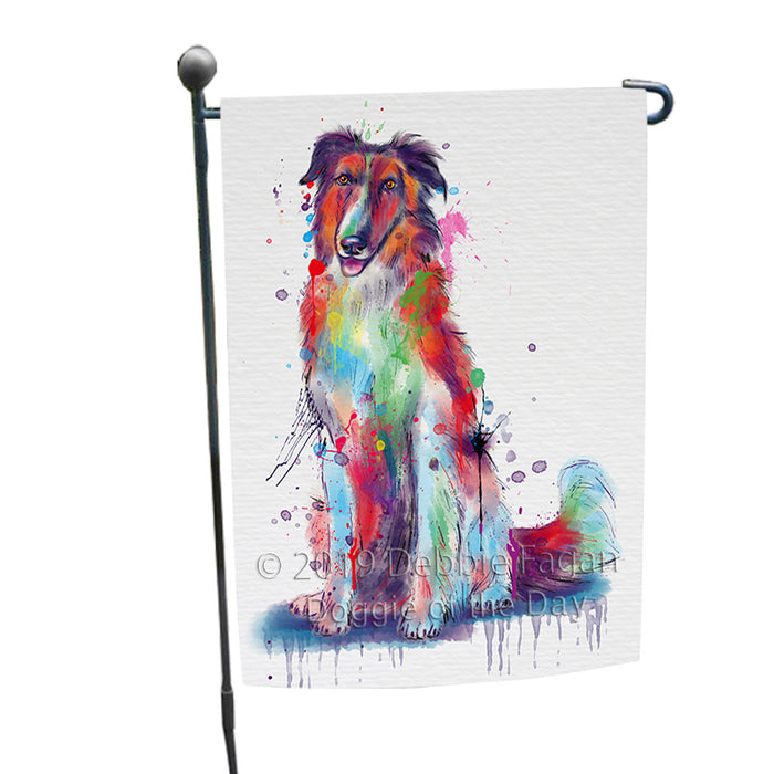 Watercolor Borzoi Dog Garden Flag GFLG66356