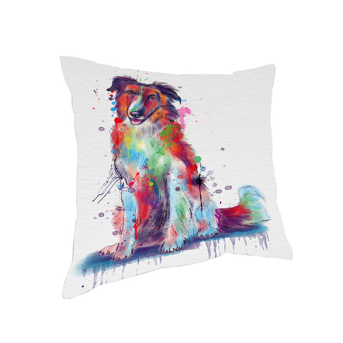 Watercolor Borzoi Dog Pillow with Top Quality High-Resolution Images - Ultra Soft Pet Pillows for Sleeping - Reversible & Comfort - Ideal Gift for Dog Lover - Cushion for Sofa Couch Bed - 100% Polyester