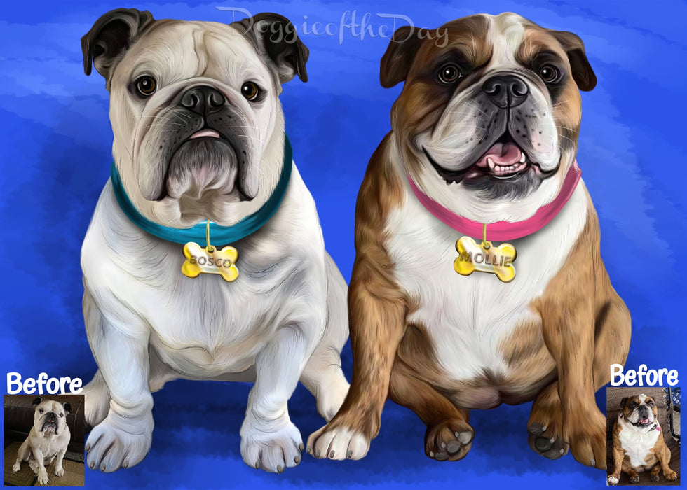 Digital Painting PERSONALIZED PET PORTRAIT! Custom Pet Dog or Cat Art