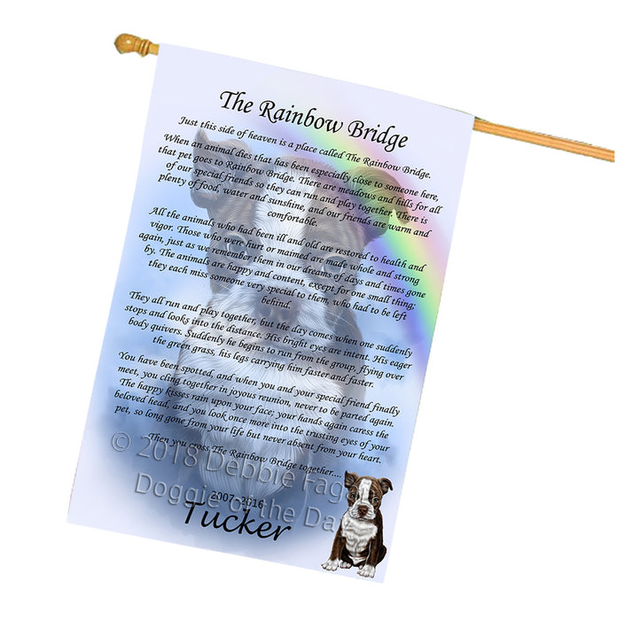 Rainbow Bridge Boston Terrier Dog House Flag FLG56249