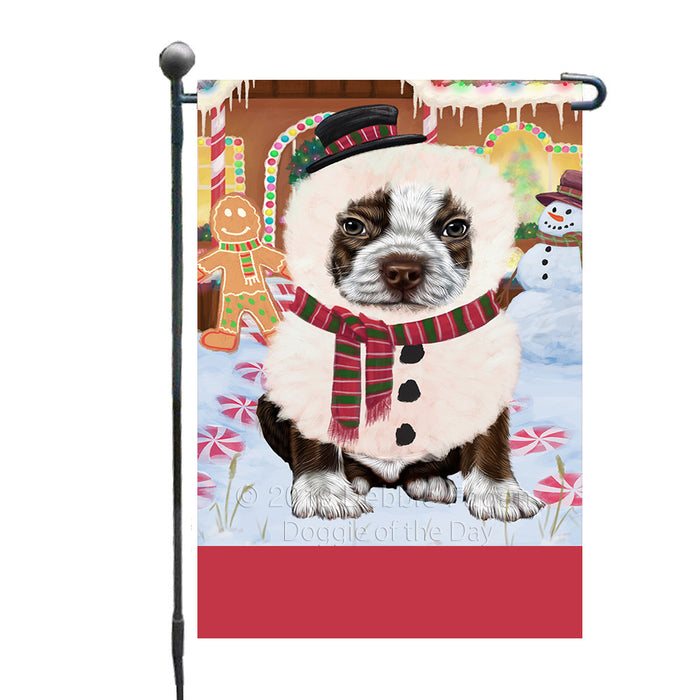 Personalized Gingerbread Candyfest Boston Terrier Dog Custom Garden Flag GFLG63968