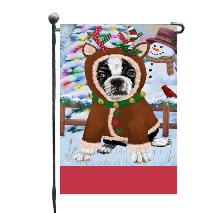 Personalized Gingerbread Candyfest Boston Terrier Dog Custom Garden Flag GFLG63969