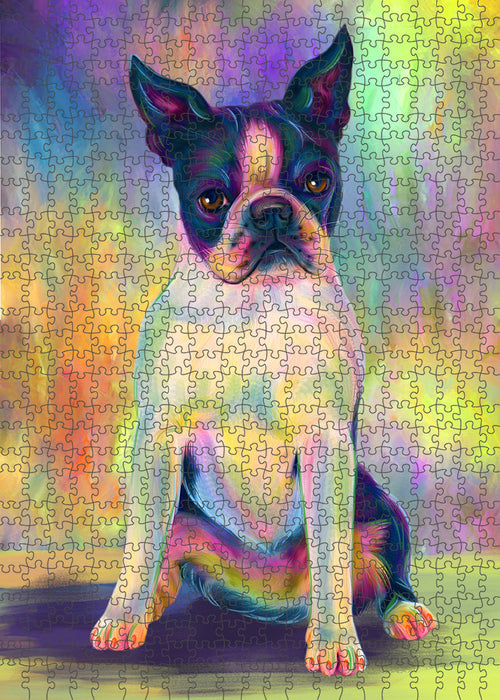 Paradise Wave Boston Terrier Dog Puzzle with Photo Tin PUZL92452