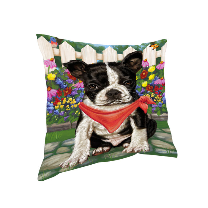 Spring Dog House Boston Terriers Dog Pillow PIL55076