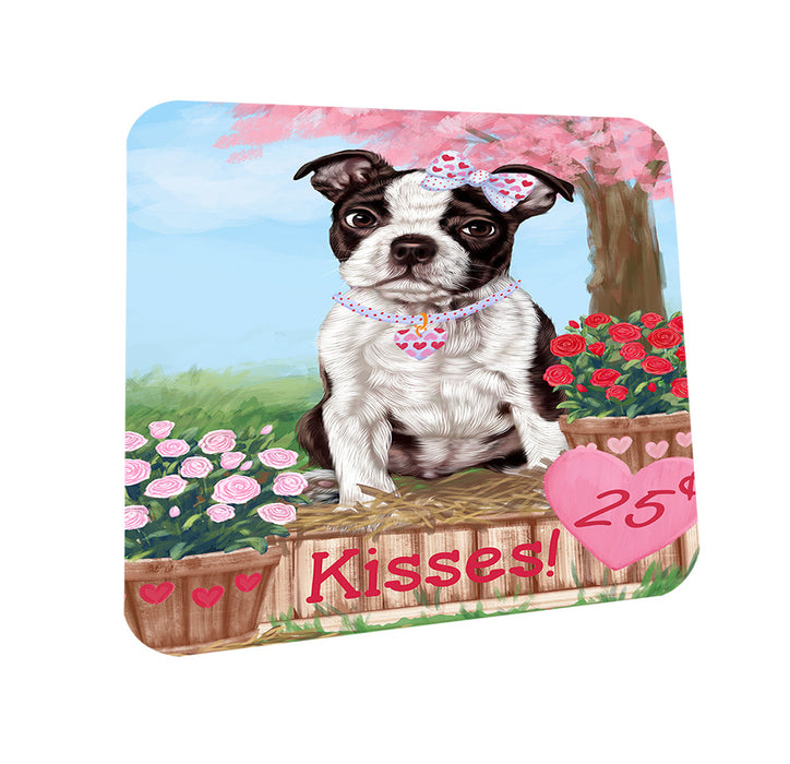 Rosie 25 Cent Kisses Boston Terrier Dog Coasters Set of 4 CST55903