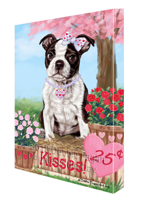 Rosie 25 Cent Kisses Boston Terrier Dog Canvas Print Wall Art Décor CVS125729