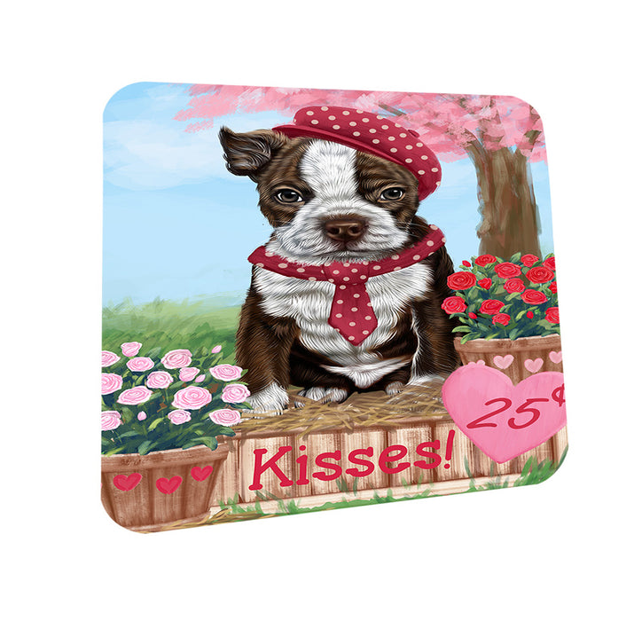 Rosie 25 Cent Kisses Boston Terrier Dog Coasters Set of 4 CST55904