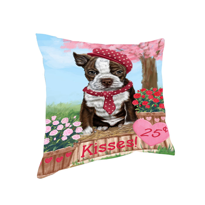 Rosie 25 Cent Kisses Boston Terrier Dog Pillow PIL78076