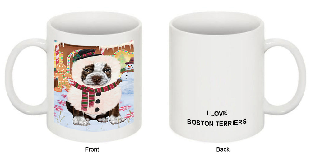 Christmas Gingerbread House Candyfest Boston Terrier Dog Coffee Mug MUG51605